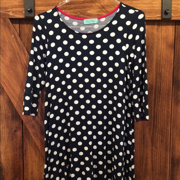 Polka dot tunic dress quarter sleeve - Picture 1 of 3